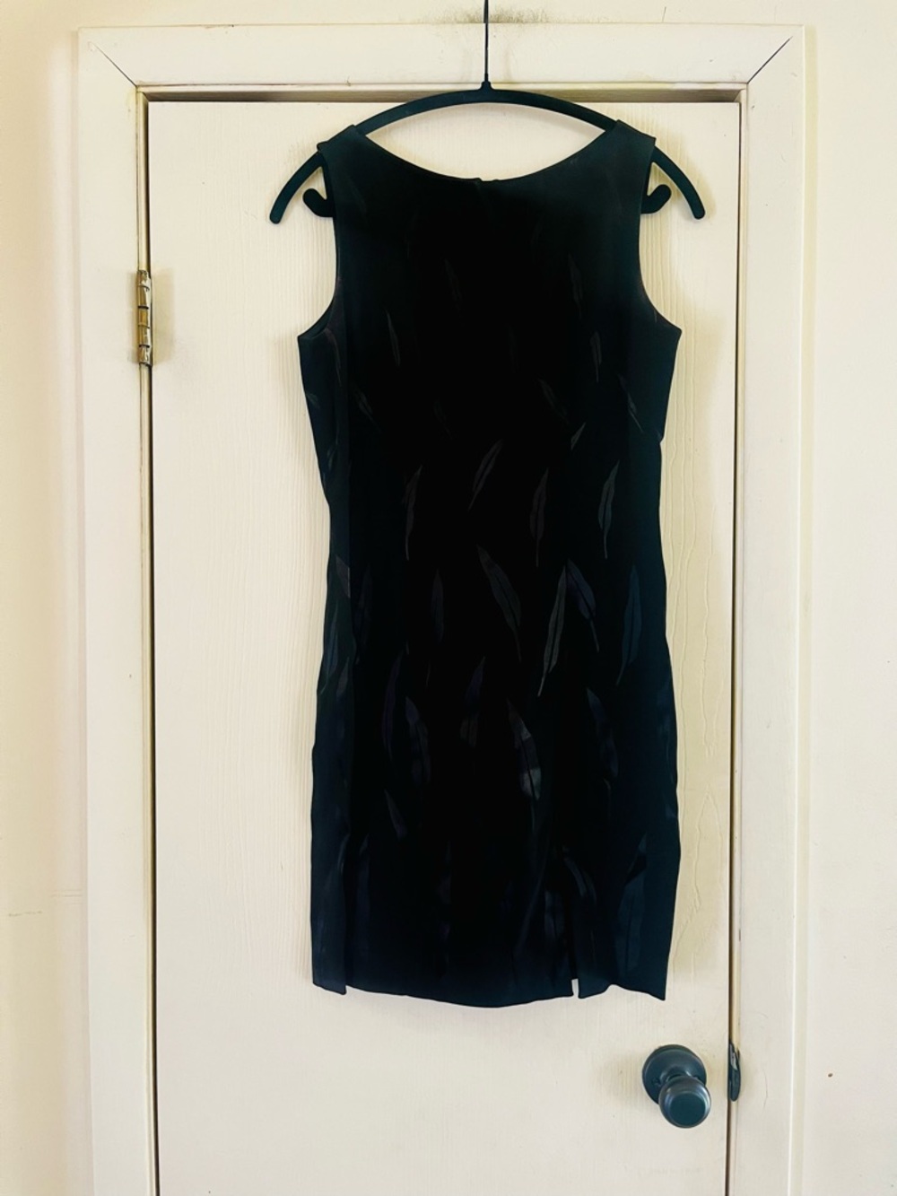 VTG 90s Taïga Paris Silky Satin Little Black wedding guest sheath 4